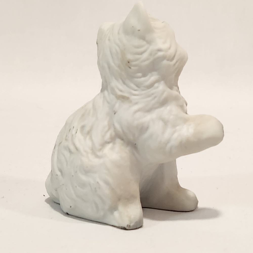 Pair Vintage Homco White Kittens Cat Figurines W/ Blue Eyes Taiwan 1970s Cute - Picture 11 of 16